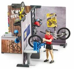 BRUDER Atelier de biciclete Bruder + roți și figurină (63120) Figurina