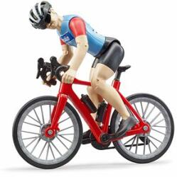 BRUDER Figura - biciclist + bicicletă (63110) Figurina