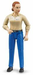 BRUDER Figure femeie - pantaloni albastri (60408) Figurina