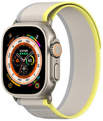 Dux Ducis Sport tépőzáras Apple Watch Ultra / 9 / 8 / 7 / 6 / SE / 5 / 4 / 3 / 2 / 1 (42, 44, 45, 49 mm) Dux Ducis szíj YJ verzió - sárga-bézs