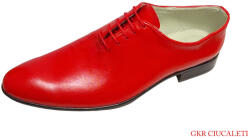 Rovi Design Pantofi barbati eleganti, din piele naturala, rosu, Enzo Class - GKR (ENZOCLASSRED)