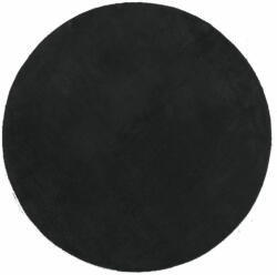 vidaXL HUARTE fekete rövid szálú puha és mosható szőnyeg Ø 100 cm 375123
