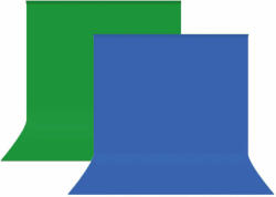 Hakutatz Zöld- Kék studió háttér anyag 150cm*190cm + 4 rögzítő kampó (800001789)
