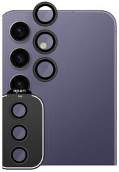 Glass PRO Set 3 protectii sticla camera foto HOFI CamRing compatibil cu Samsung Galaxy S24 Black (9319456608250)