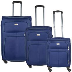 ORMI Zenit kék 4 kerekű 3 részes bőrönd szett (Zenit-szett-kek)