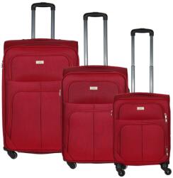 ORMI Zenit bordó 4 kerekű 3 részes bőrönd szett (Zenit-szett-bordo)