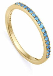 Viceroy Elegáns, aranyozott gyűrű kék cirkónium kövekkel Trend 9118A014 (Kerület 56 mm)