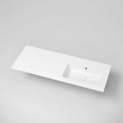 MARMY Bergamo Slim jobbos beépíthető öntött márvány mosdó 120x46, fényes fehér 808209122110 (80 8209 12 21 10)