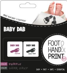 Baby Dab - Vopsea pentru amprente de bebeluș 2buc violet, gri (90095)