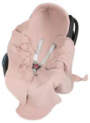 Belisima - Învelitoare din muselină pentru scaunul auto Belisima roz vechi (5907772710470) Lenjerii de pat bebelusi‎, patura bebelusi
