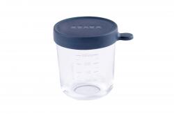 Beaba - Ceașcă pentru alimente din sticlă 250ml albastru închis (912652BB) Set pentru masa bebelusi