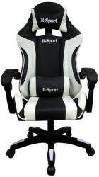 R-Sport Gamer szék, forgószék masszázs funkcióval, fekete-fehér (K3-GAMER-CHAIR-BLACK-WHITE)