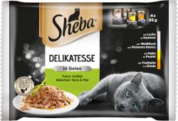 Sheba Delikatesse alutasakos nedves macskatáp aszpikban - Finom változatosság MSC 4x85g - 340 g