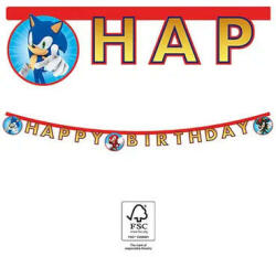 Sonic a sündisznó Sega Happy Birthday felirat FSC 2 m (PNN95668) - kidsfashion