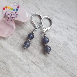 Kristály Jóga Shop Kordierit-iolit 6 mm-es ásvány fülbevaló