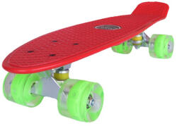 Sportmann Penny board Mad Cruiser cu roti LED ABEC 7-rosu Skateboard