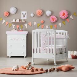 Azzurra Design Patut bebe lemn - Boom Roz Azzurra, Fetite Italia Roz