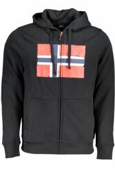 Norway Hanorac barbati cu fermoar si imprimeu cu logo negru (FI-129444_NEBLACK_XL)