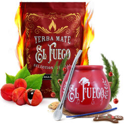 El Fuego Yerba Mate set de iarnă de pornire El Fuego Energia 500g + accesorii