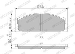 FERODO set placute frana, frana disc FERODO PREMIER ECO FRICTION FDB22 (FDB22)