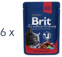 Brit Premium Cat beef 6x100 g
