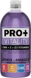 PRO+ PRO + Vitality Cink, C- és D-vitamin, áfonya és ananász ízű 0, 75 l