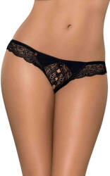 Obsessive Miamor - köves, nyitott női csipke tanga (fekete) (92977700005) - szexshop