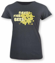 Dressa Save The Bees méhecskés biopamut női póló - sötétszürke