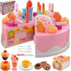 Kruzzel Cake Game Dinner Set cu lumină și sunet 75pcs (00022382) Bucatarie copii