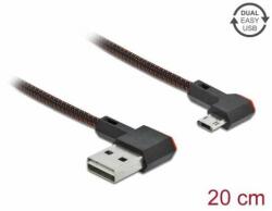 Delock EASY-USB 2.0 Cablu EASY-USB 2.0 Tip-A Apa la EASY-USB Tip Micro-B Apa Unghi stânga/dreapta 0, 2m Negru 85269 (85269)