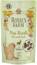  Rosie's Farm Rosie's Farm Snacks Puppy & Adult "Mini Hearts" Vânat - 5 x 50 g