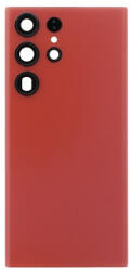 Samsung S918 Galaxy S23 Ultra akkufedél (hátlap) kamera lencsével és ragasztóval, piros (utángyártott)