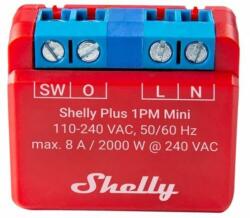Shelly PLUS 1PM Mini, WiFi + Bluetooth okosrelé, fogyasztásméréssel