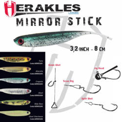 Herakles MIRROR STICK SHAD 3.2" 8.1cm GHOST CHARTREUSE (ARHKEG06) - koi-farm