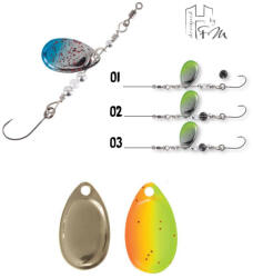 Herakles KÖRFORGÓ CLEVER SPIN 1.5gr Chartreuse Orange/Gold (ARHKCLE38) - koi-farm