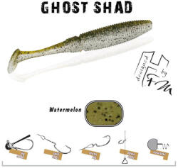 Herakles GHOST SHAD 10cm WATERMELON (ARHKAU11)