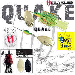 Herakles SPINNERBAIT QUAKE 1 1/2oz 42gr Black/Red (ARHKFM02) - koi-farm