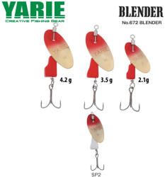 Yarie Jespa KÖRFORGÓ YARIE 672 BLENDER 4.2gr SP2 Red/White (Y67242SP2) - koi-farm