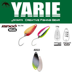 Yarie Jespa YARIE 704 RINGO MIDI 1.8gr AD22 Saber Silver (Y70418AD22) - koi-farm