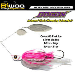 Biwaa SPINNERBAIT DOGON 3/4oz 21gr 06 Pink Ice-Silver Blades (B001567) - koi-farm