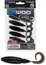 Biwaa TAILGUNR CURLY 2.5" 6.3cm 110 UV Black (B002058) - koi-farm