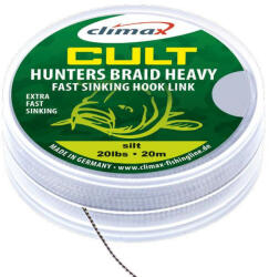 Climax CULT CARP HUNTERSBRAID HEAVY SINKING HOOKLINK 20m 20lb Weed Green (9900-10040-020) - koi-farm
