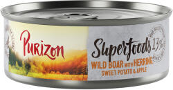 Purizon 12x70g Purizon Superfoods nedves macskatáp Vaddisznó, hering, édesburgonya & alma