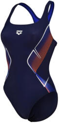 arena my crystal swimsuit control pro back navy/neon blue s - uk32
