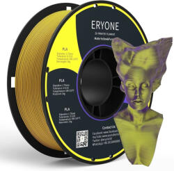 Eryone Matte PLA Dual-Color matt sárga és lila (yellow & purple) 3D nyomtató filament 1.75mm, 1kg/tekercs