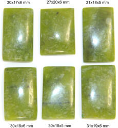  Cabochon Serpentin Mineral Natural - Dreptunghi - 26-37x13-26x5-8 mm - 1 Buc