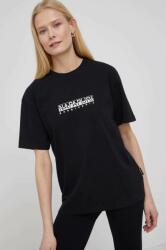 Napapijri pamut póló fekete - fekete XS - answear - 12 990 Ft