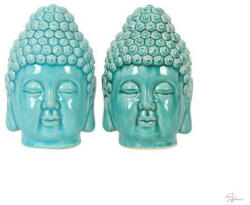 Bloomi Buddha fej kerámia 12x11x18, 5cm kék, zöld 2 féle (43906100)
