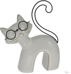 Bloomi Macska szemüvegben porcelán 12, 5x4, 3x15, 8cm bézs SSS (DD64910)
