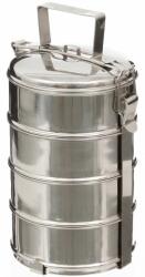 Fox Outdoor Products Sufertas mancare, 4 nivele, Inox, 4 L, cu maner Fox Outdoor 33415A